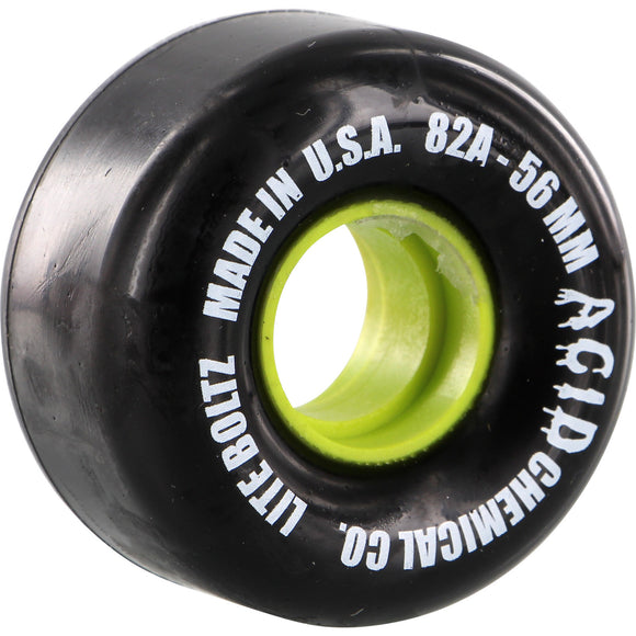 Acid Clean Machine 56mm 78a Black/Lime Skateboard Cruiser Wheels (Set of 4)  | Universo Extremo Boards Skate & 2Surf