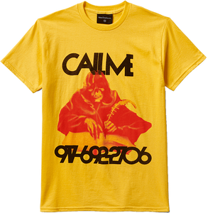 Call Me Reaper T-Shirt - Size: LARGE Yellow