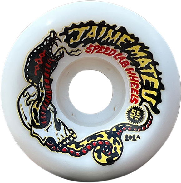 Speedlab Jaime Mateu Pro 55mm 101a White Skateboard Wheels (Set of 4)