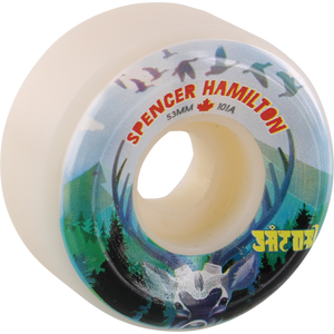 Satori Hamilton Canada 53mm 101a White Skateboard Wheels (Set of 4)