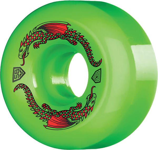 Powell Peralta Df Rat Bones Wheels II 58/33mm 93a Green Skateboard Wheels (Set of 4)