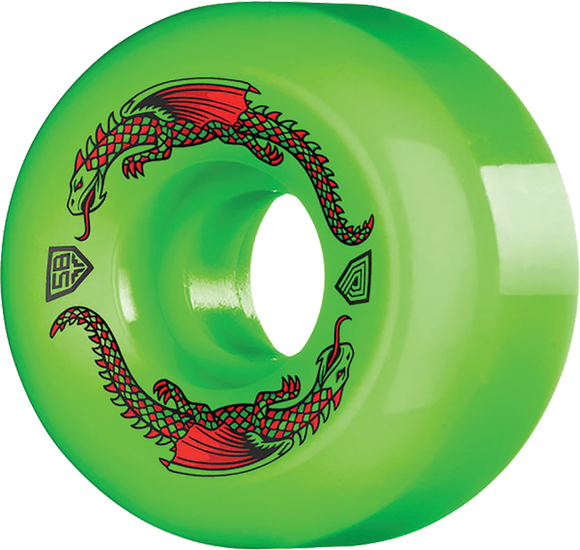 Powell Peralta Df Rat Bones Wheels II 58/33mm 93a Green Skateboard Wheels (Set of 4)