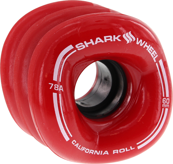 Shark California Roll 60mm 78a Solid Red Skateboard Wheels (Set of 4)