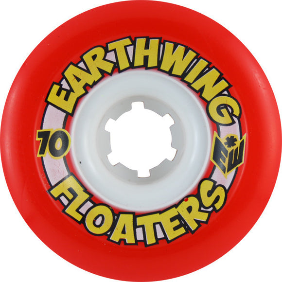 Earthwing Superballs 2013 Floater 70mm 78a Red/White Skateboard Wheels (Set of4) - Universo Extremo Boards