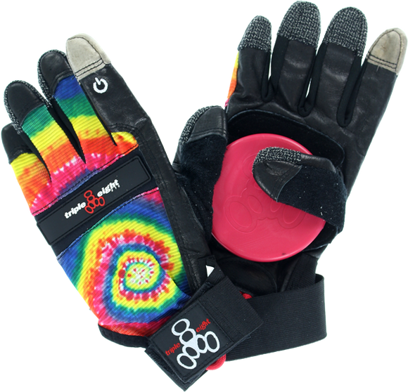 Triple 8 Downhill Slide Gloves L/XL-Tie Dye/Black