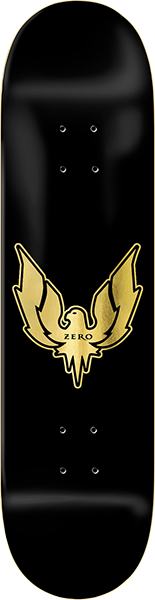 Zero Firebird Skateboard Deck -8.25 Black/Gold Foil DECK ONLY