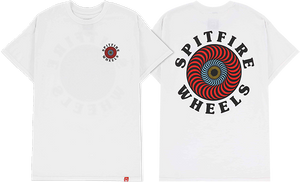 Spitfire OG Classic Fill T-Shirt - Size: LARGE White/Red/Multi