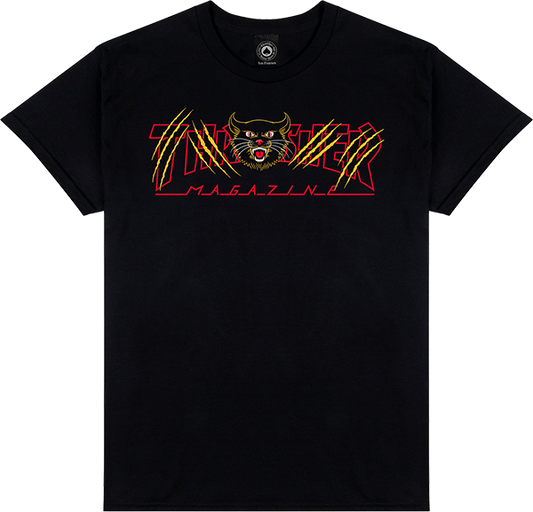 Thrasher Gato T-Shirt - Size: X-LARGE Black