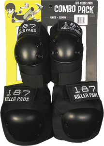187 Combo Pack Knee/Elbow Pad Set L/XL-Black