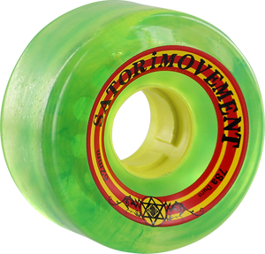 Satori Goo Ball Rasta 62mm 78a Clear Green Longboard Wheels (Set of 4)