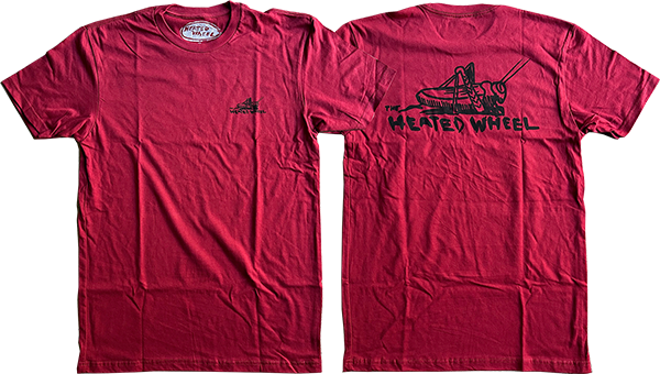The Heated Wheel Grasshopper T-Shirt - Size: MEDIUM Wine Red