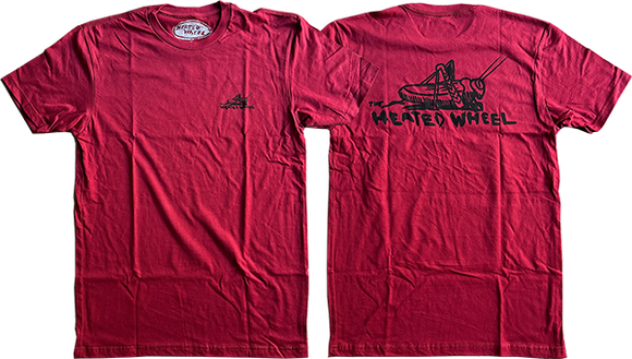 The Heated Wheel Grasshopper T-Shirt - Size: MEDIUM Wine Red