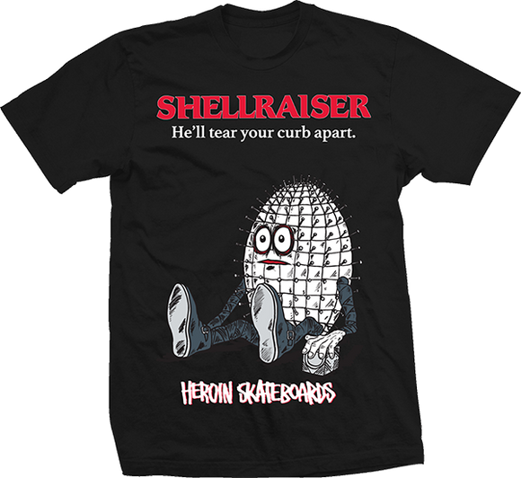 Heroin Shellraiser T-Shirt - Size: SMALL Black