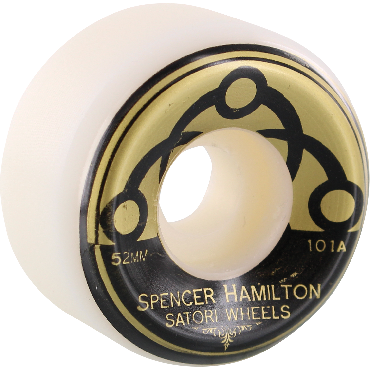 Satori Hamilton Gold Elephant 52mm 101a White Skateboard Wheels (Set of 4)