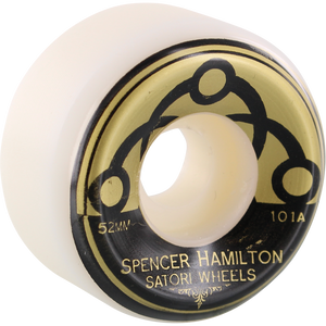 Satori Hamilton Gold Elephant 52mm 101a White Skateboard Wheels (Set of 4)