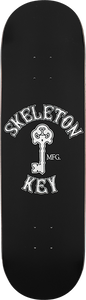 Skeleton Key Key Logo Skateboard Deck -8.0 Black DECK ONLY