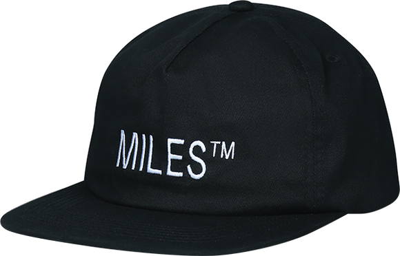 Miles Logo Hit Skate Skate HAT - Adjustable Black  