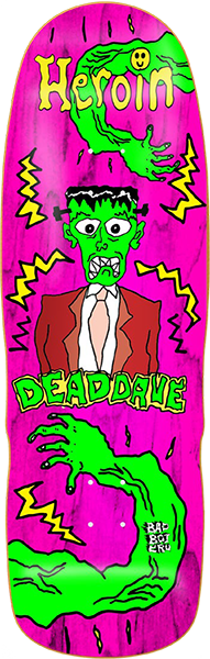 Heroin Dead Dave Dead Toon Skateboard Deck -10.1x32 DECK ONLY