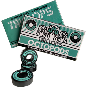 Triclops Octopods Abec-7 Bearing Green/Black Single Set - 8 Pieces