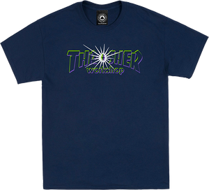 Thrasher X Alien Workshops Nova T-Shirt - Size: X-LARGE Navy