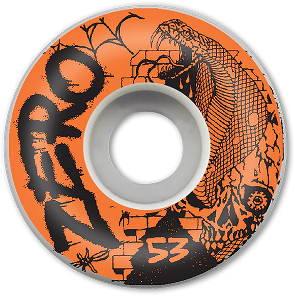 Zero End Of Time 53mm 101a Reaper Orange Skateboard Wheels (Set of 4)