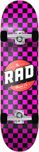 Rad Checker Complete Skateboard -7.75 Black/Pink 