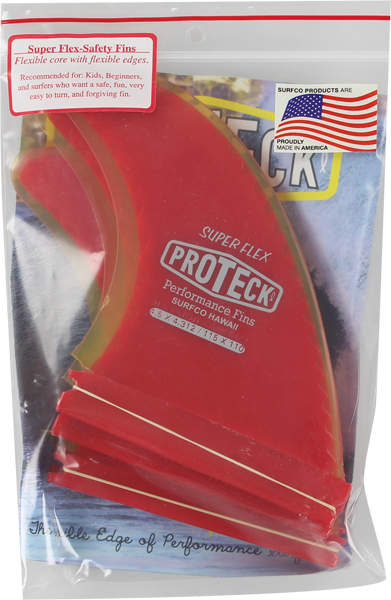 Proteck Super Flex Ffs Sup Quad Set 4.5 Red/Yellow Surfboard FIN 