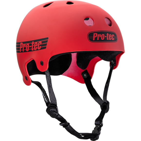 Protec Old School Matte Red Helmet