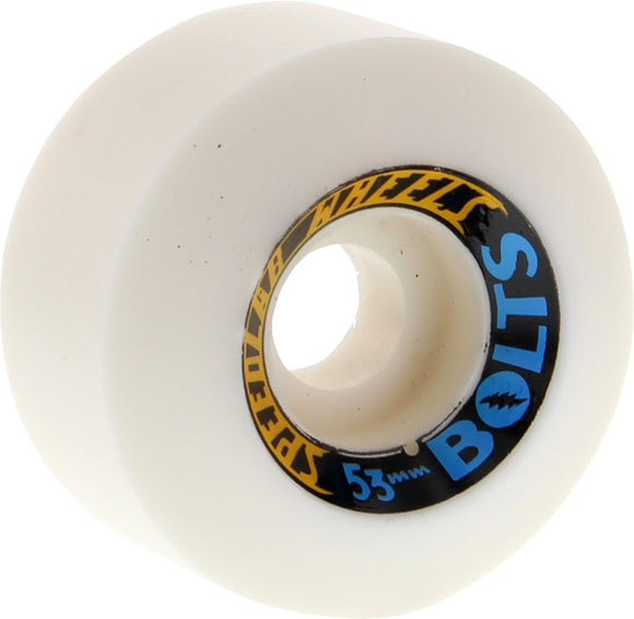 Speed Lab Bolts 53mm 101a White Skateboard Wheels (Set of 4) - Universo Extremo Boards