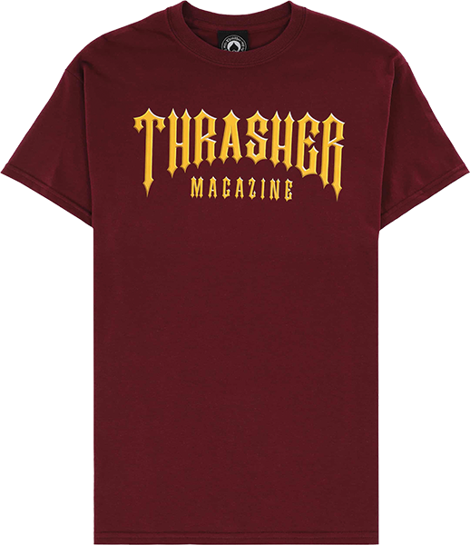 Thrasher Low Low Logo T-Shirt - Size: SMALL Maroon