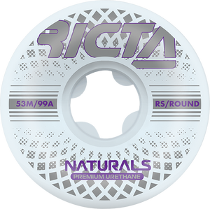 Ricta Naturals Round Reflective 53mm 99a Skateboard Wheels (Set of 4)