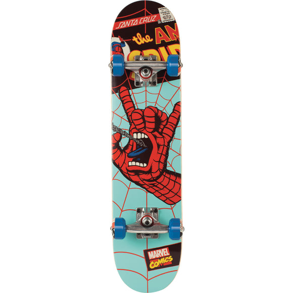 Santa Cruz Marvel Spiderman Hand Regular Complete Skateboard - 7.8x31.7 | Universo Extremo Boards Skate & Surf