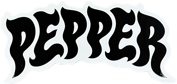 Pepper Outline Logo 5" White Decal Single