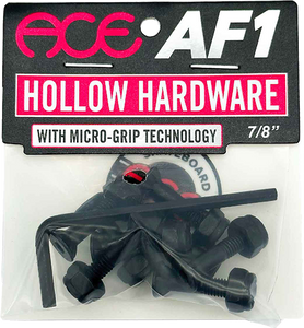 Ace 7/8" Allen Hollow W/Grippers Hardware Set Black
