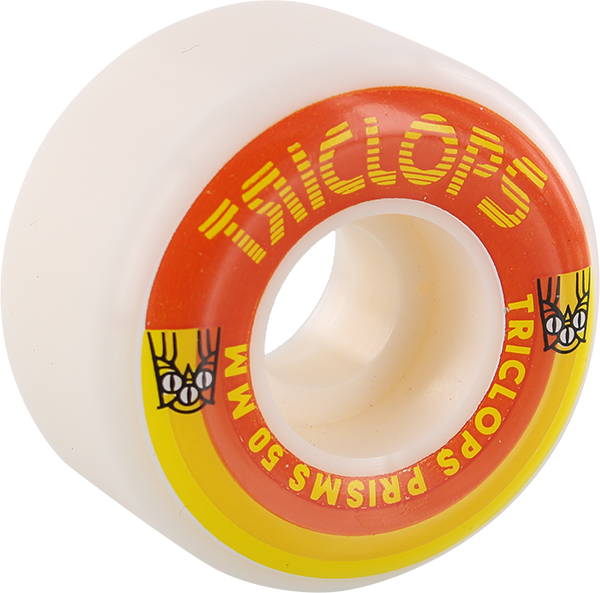 Triclops Prisms 50mm White Skateboard Wheels (Set of 4)