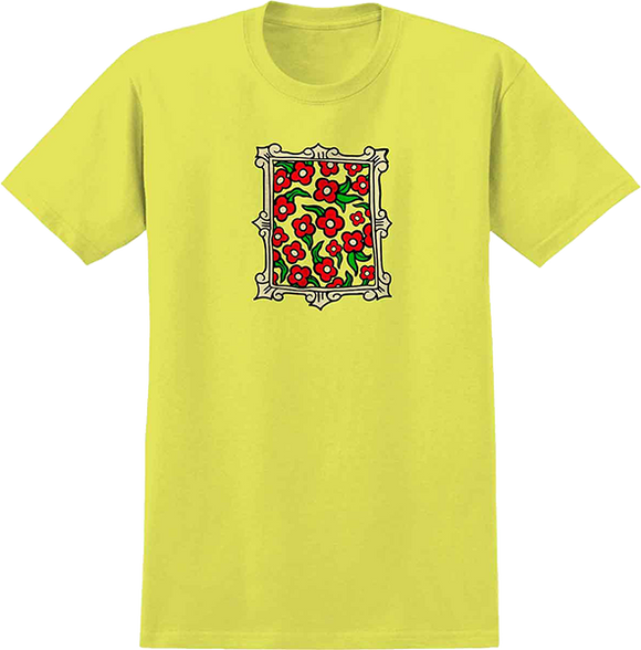 Krooked Flower Frame T-Shirt - Size: SMALL Cornsilk Yellow
