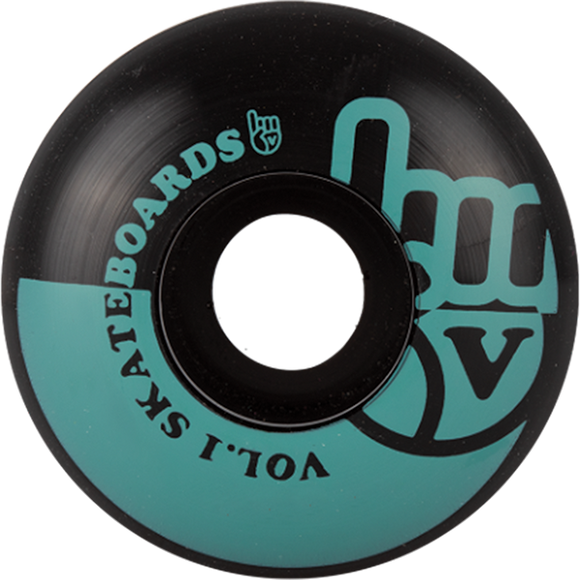 Vol.1 No.1 51mm Black/Teal Skateboard Wheels (Set of 4)
