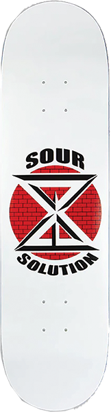 Sour Dk Logo Skateboard Deck -8.25 White DECK ONLY