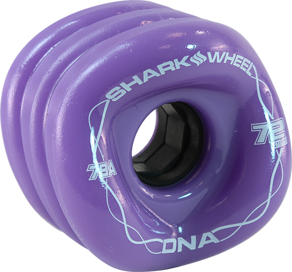 Shark Dna 72mm 78a Solid Purple Longboard Wheels (Set of 4)