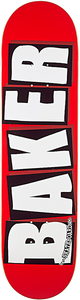 Baker Brand Logo Skateboard Deck -8.0 Red/White DECK ONLY