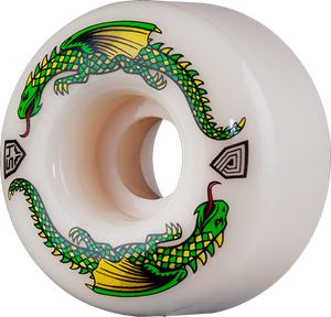 Powell Peralta Df Green Dragon 54/34mm 93a White Skateboard Wheels (Set of 4)