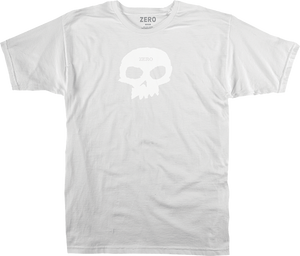 Zero Single Skull T-Shirt - Size: X-LARGE White/White