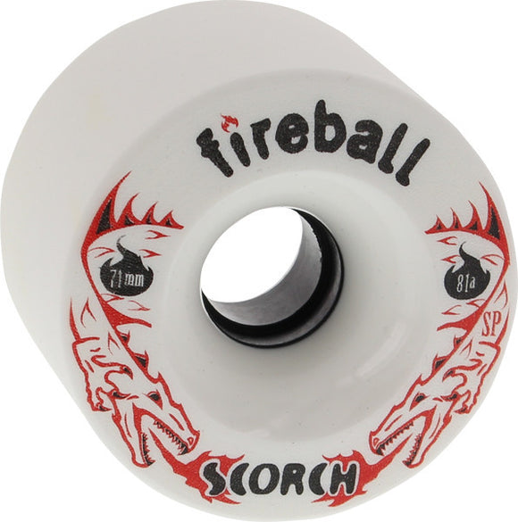 Fireball Scorch 71mm 81a White Skateboard Wheels (Set of 4) - Universo Extremo Boards