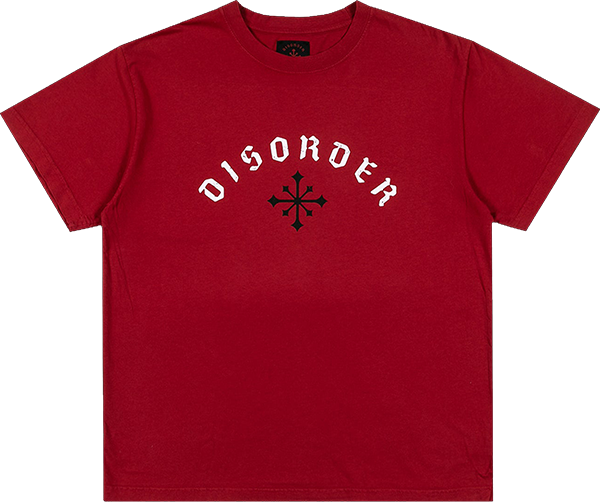 Disorder Arch Logo T-Shirt - Size: X-LARGE Disorder Red