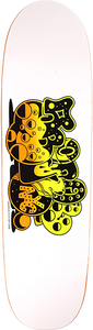 5boro Sp-One Bubble Skateboard Deck -8.75x31.75 White/Orange/Yellow DECK ONLY