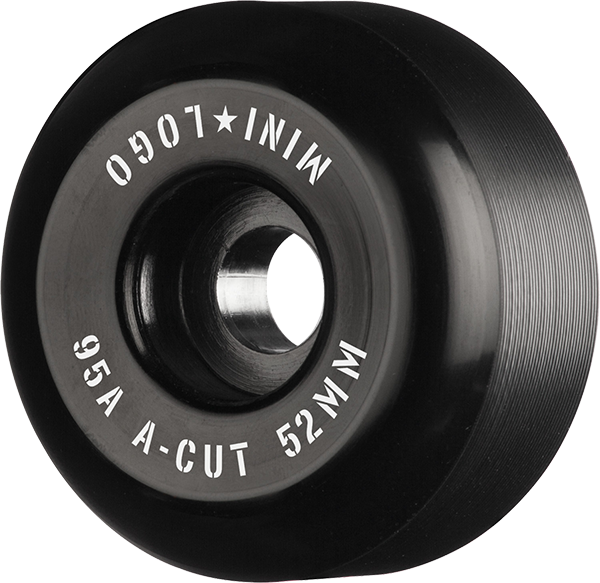 Ml A-Cut Hybrid 52mm 95a Black Skateboard Wheels (Set of 4)