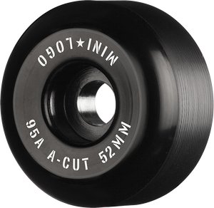 Ml A-Cut Hybrid 52mm 95a Black Skateboard Wheels (Set of 4)