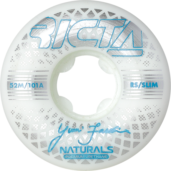 Ricta Yuri Reflective Naturals Slim 52mm 101a Skateboard Wheels (Set of 4)