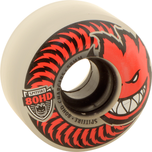Spitfire 80hd Charger Classic Full 58mm Clear/Red Skateboard Wheels (Set of 4)
