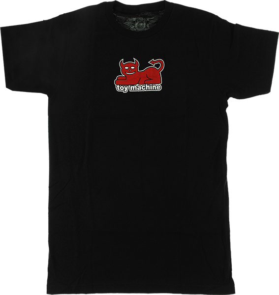 Toy Machine Devil Cat T-Shirt - Size: MEDIUM Black